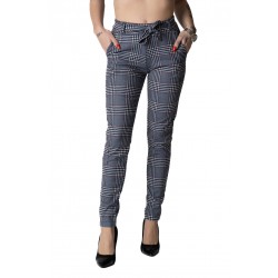 Pantaloni Casual Gri Cordon Talie Andra