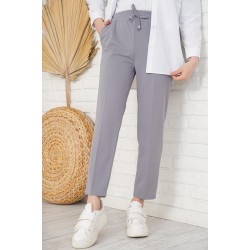 Pantaloni Dama Gabriella Cu Elastic In Talie, Gri