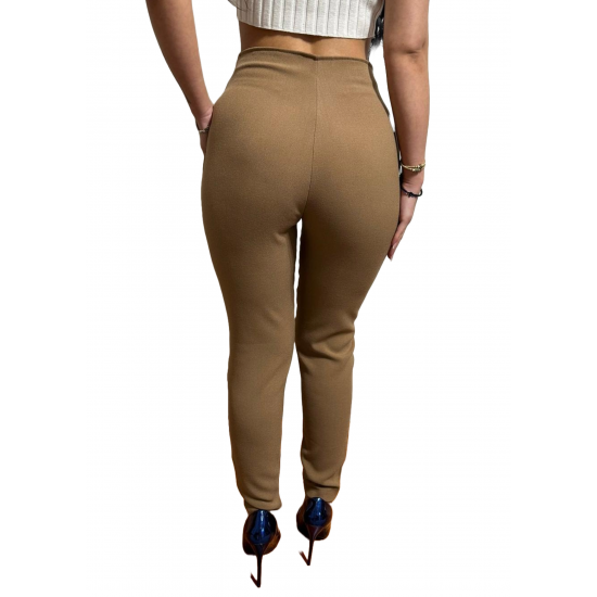 Pantaloni Cu Pliuri In Talie Maro Valeria