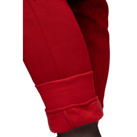 Pantaloni de Trening pentru Femei Din Bumbac Gros Vatuiti Rosu Pantaloni de Trening pentru Femei Din Bumbac Gros Vatuiti Rosu
