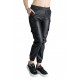 Pantaloni Negri Din Piele Ecologica Cargo Vatuti