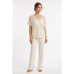 Bluza Plasa Dama Bej cu Maiou Incorporat - Bust 135