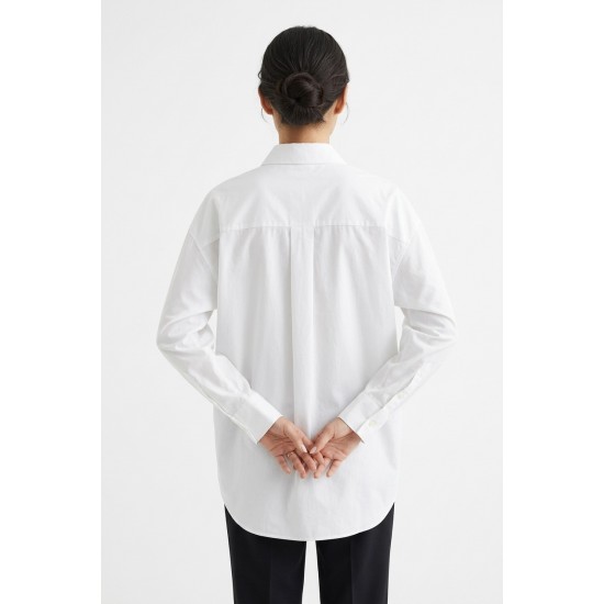 Cămașă Bumbac 100% Albă Brodată Negru, Bust 135 cm Cămașă Bumbac 100% Albă Brodată Negru, Bust 135 cm