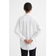 Cămașă Bumbac 100% Albă Brodată Negru, Bust 135 cm Cămașă Bumbac 100% Albă Brodată Negru, Bust 135 cm