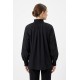 Cămașă Negru Elegantă cu Fundă Bumbac - Bust 115 cm | PantaloniChic Cămașă Negru Elegantă cu Fundă Bumbac - Bust 115 cm | PantaloniChic