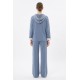 Compleu Dama Bleu Bumbac, Marime Unica, cu Pietricele si Vipusca Compleu Dama Bleu Bumbac, Marime Unica, cu Pietricele si Vipusca