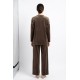Compleu Dama Maro Catifea Elegant - Pantaloni Drepți, Bluză Perle Compleu Dama Maro Catifea Elegant - Pantaloni Drepți, Bluză Perle