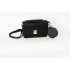 Geantă Crossbody Neagră Piele Ecologică cu Breloc Portofel Chic