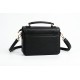 Geantă Crossbody Neagră Piele Ecologică cu Breloc Portofel Chic