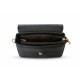 Geantă Crossbody Neagră Piele Ecologică cu Breloc Portofel Chic
