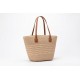 Geantă Pouch Iută Chic cu Mâner Piele Ecologică, 36x36 cm