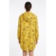 Jachetă Bumbac Galbenă Mărime Mare, Imprimeu Negru, Glugă, Bust 130cm Jachetă Bumbac Galbenă Mărime Mare, Imprimeu Negru, Glugă, Bust 130cm