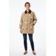 Jacheta FLY Bej Oversize cu Paiete, Guler Raiat Maro, Bust 130cm