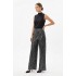 Pantaloni Dama Drepți Paiete Argintii Mărimi 42, 46 - Stil Chic