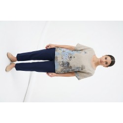 Bluză Dama Kaki din In, Bust Generos 155/130 - Eleganță Naturală Bluză Dama Kaki din In, Bust Generos 155/130 - Eleganță Naturală