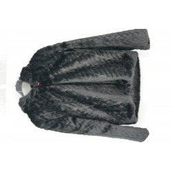 Geacă Dama Lunga Blană Chic, Mărime 52, Bust 115cm, Capse