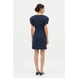 Rochie Bleumarin Midi Elegantă, Bust 115 - Confort și Stil Rochie Bleumarin Midi Elegantă, Bust 115 - Confort și Stil