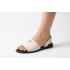 Sandale Bej cu Baretă Elastică, Piele Ecologică – Confort Modern