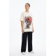 Tricou Alb Dama Bumbac 100% cu Imprimeu Strasuri Stil Coreean Tricou Alb Dama Bumbac 100% cu Imprimeu Strasuri Stil Coreean