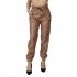 Pantaloni Din Piele Ecologica Maro Gen Boyfriends Maya