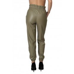 Pantaloni Din Piele Ecologica Vernil Gen Boyfriends Maya