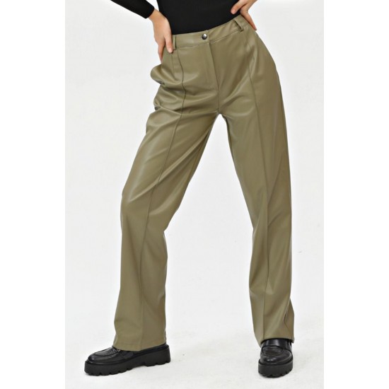 Pantaloni Palazzo Piele Ecologica Vernil, Lorene