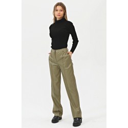 Pantaloni Palazzo Piele Ecologica Vernil, Lorene