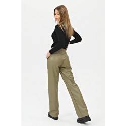 Pantaloni Palazzo Piele Ecologica Vernil, Lorene