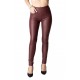 Pantaloni Dama Din Piele Ecologica Grena Vatuiti, Noelle