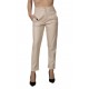 Pantaloni Din Piele Ecologica Gianna Crem Cu Pliuri In Talie Pantaloni Din Piele Ecologica Gianna Crem Cu Pliuri In Talie