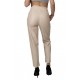Pantaloni Din Piele Ecologica Gianna Crem Cu Pliuri In Talie Pantaloni Din Piele Ecologica Gianna Crem Cu Pliuri In Talie