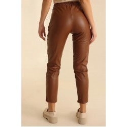 Pantaloni Dama Tip Boyfriend Piele Ecologica vatuiti Maro Rihanna