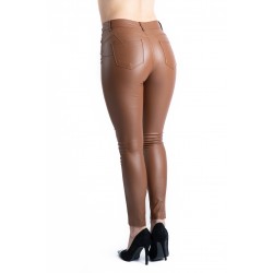 Pantaloni Dama Imitatie Piele Maro Bella Vatuiti