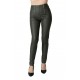 Pantaloni Dama Din Piele Ecologica kaki  Annalee