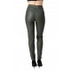 Pantaloni Dama Din Piele Ecologica kaki  Annalee