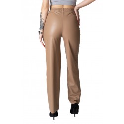 Pantaloni Dama Din Piele Ecologica Evazati Maro Bizzy 