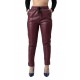Pantaloni Dama Imitatie Piele Boyfriend Plusati Marime Mare Grena Pantaloni Dama Imitatie Piele Boyfriend Plusati Marime Mare Grena