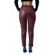 Pantaloni Dama Imitatie Piele Boyfriend Plusati Marime Mare Grena Pantaloni Dama Imitatie Piele Boyfriend Plusati Marime Mare Grena
