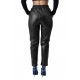 Pantaloni Dama Imitatie Piele Boyfriend Plusati Marime Mare