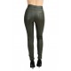 Pantaloni Dama Din Piele Ecologica Kaki  Faith