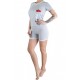 Pijama Dama , 2 Piese ,Gri Pijama Dama , 2 Piese ,Gri