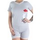 Pijama Dama , 2 Piese ,Gri Pijama Dama , 2 Piese ,Gri