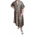 Rochie Eleganta Marime Mare din Matase Satinata cu Imprimeu Animal Print