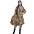 Rochie Marime Mare din material tip piersica, lejera si vaporoasa animal print Isabella