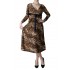 Rochie Cu Imprimeu Animal Print Maro Cu Crem Scarlett