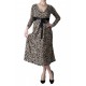 Rochie Cu Imprimeu Animal Print Crem Cu Negru Scarlett Rochie Cu Imprimeu Animal Print Crem Cu Negru Scarlett