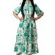 Rochie Alba cu Imprimeu Verde Andora Rochie Alba cu Imprimeu Verde Andora