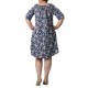 Rochie Marime Mare Bleumarin Cu Imprimeu Floral Alice