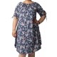 Rochie Marime Mare Bleumarin Cu Imprimeu Floral Alice