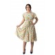 Rochie Vaporoasa Imprimeu Floral Galben Joly